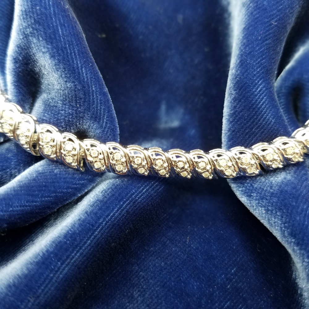 Genuine Diamond bracelet 0.50ctw sterling silver '